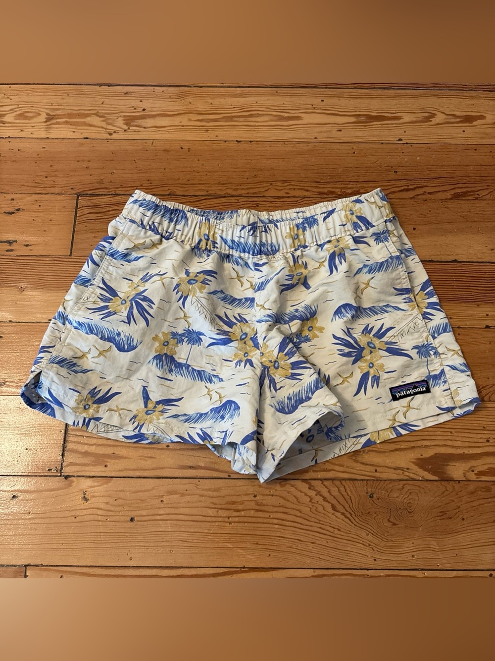 Patagonia Barely Baggies Shorts 2.5" Floral Athletic Outdoor Beach Women's XXS